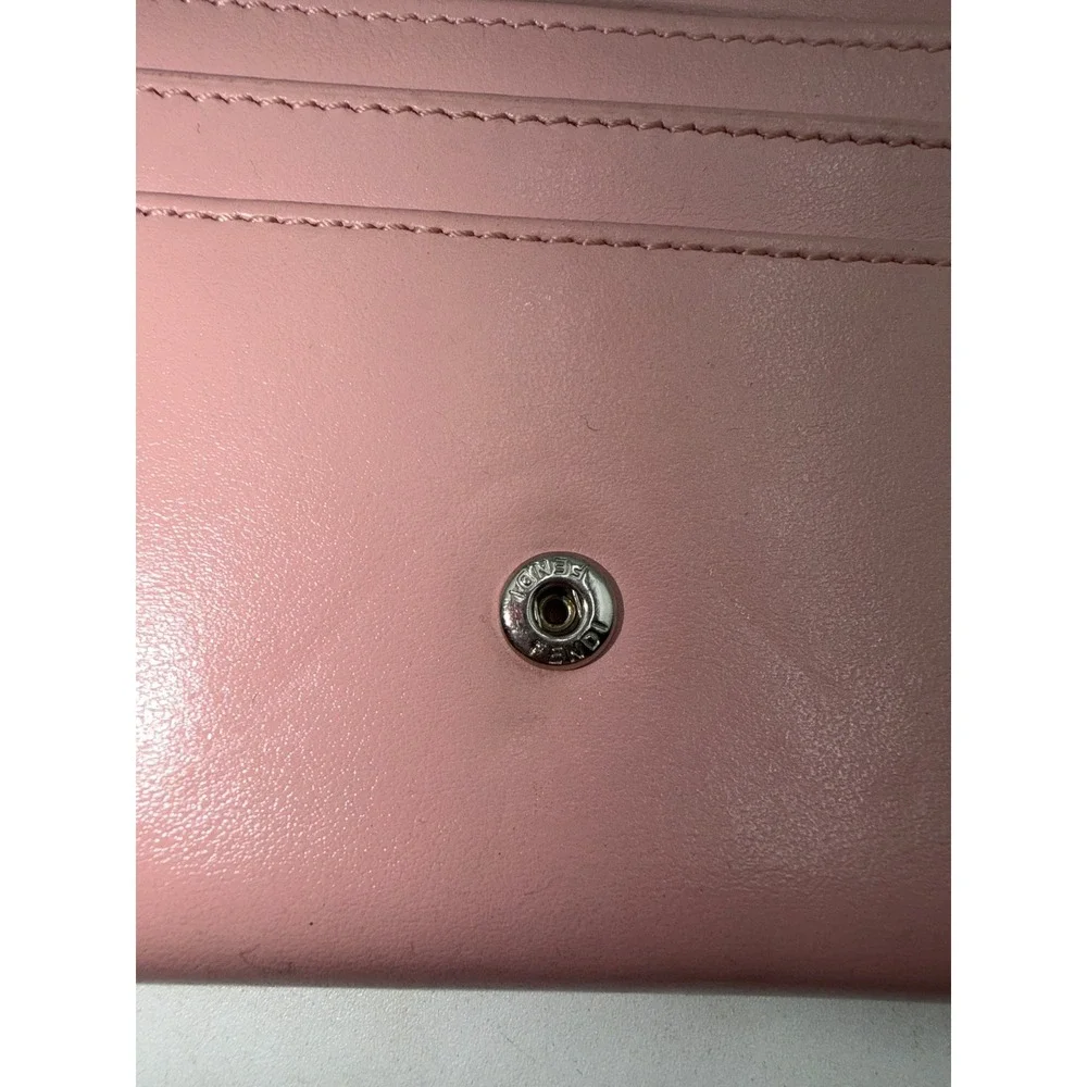 Fendi Vitello Century Hypnoteyed Pink Zippy Continental Wallet in Bubblegum - Picture 15 of 16